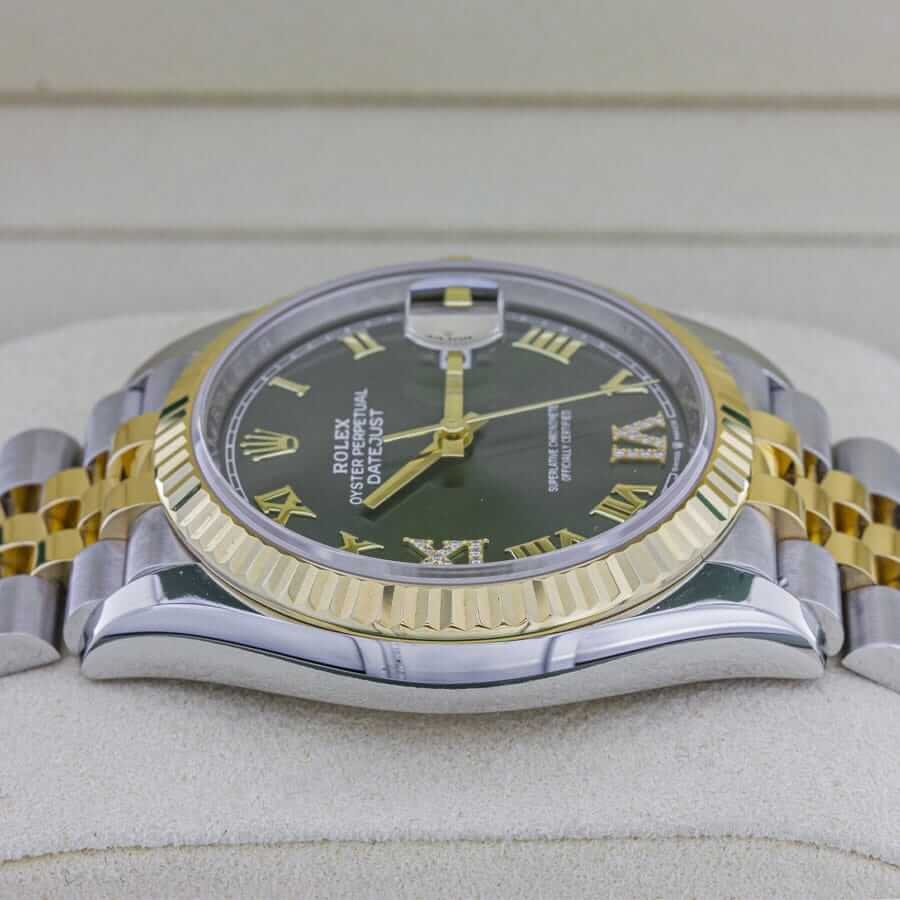 Rolex Datejust 126283RBR Green Roman Dial Replica - Image 6