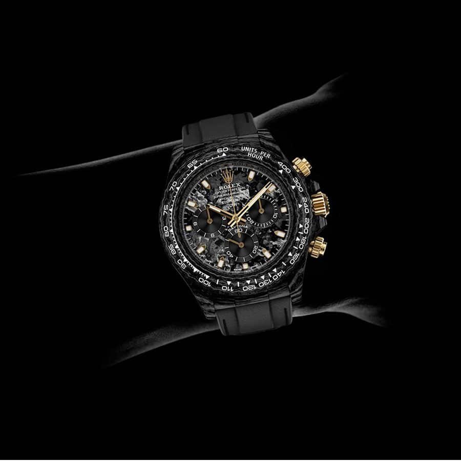 Rolex Daytona DiW NTPT Carbon 46490 “All Carbon Lemon Edition” Replica - Image 4