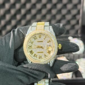 Rolex White Gold Two Tone Full Diamonds Watch
